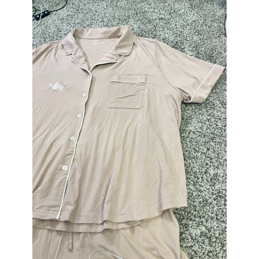 Cozy Earth Women Bamboo Pajama Short Set Blush Pink XXXL 3XL New - Picture 4 of 16